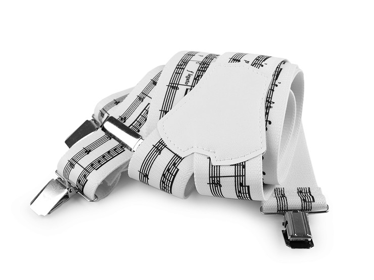 Tirantes para pantalones, Música, ancho 4 cm, largo 120 cm