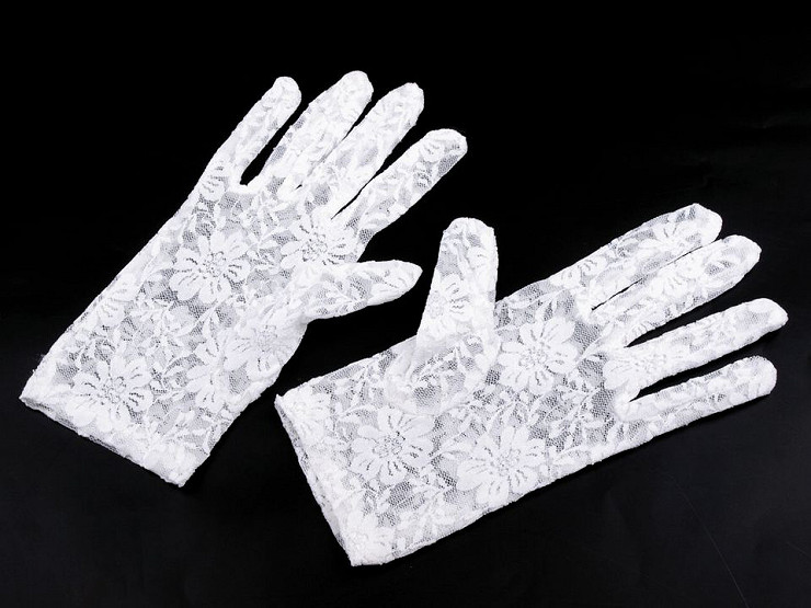 Společenské rukavice krajkové
