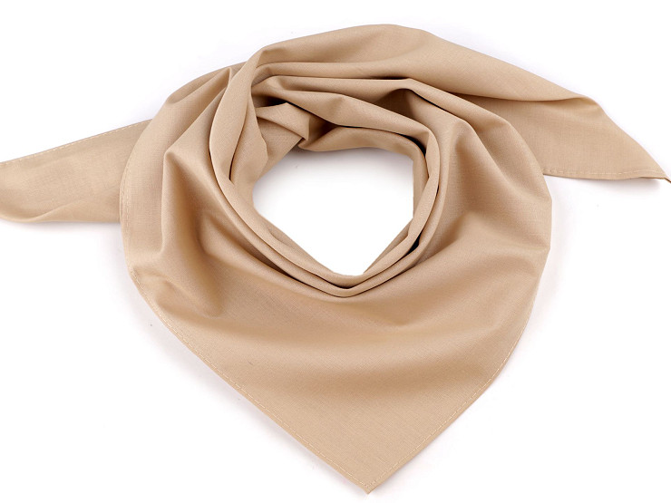 Cotton Plain Neckerchief Scarf 65x65 cm