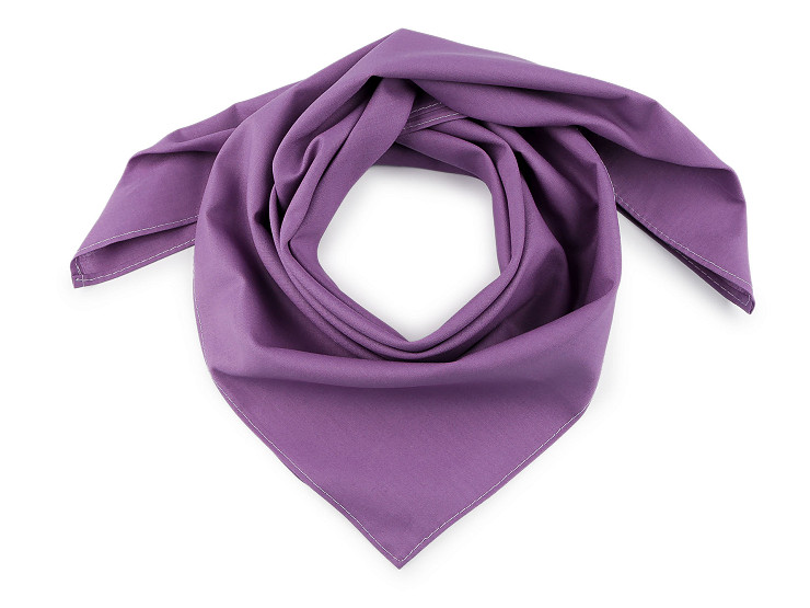 Cotton Plain Neckerchief Scarf 65x65 cm