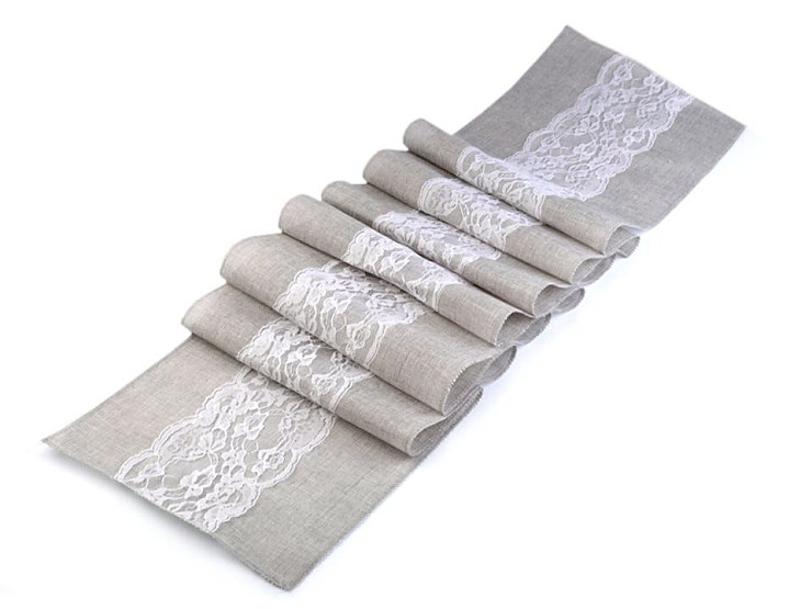 Table Runner / Tablecloth with Lace 30x275 cm