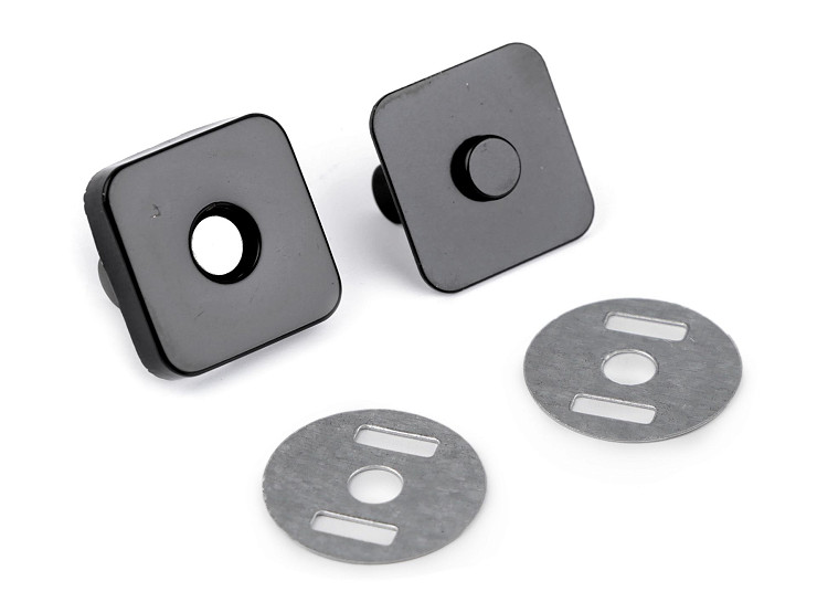 Moschettone magnetico quadrato, per portamonete e tote bag, dimensioni: 18 x 18 mm