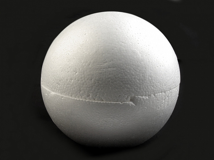 Polystyrenová koule dvoudílná dutá Ø19,5 cm