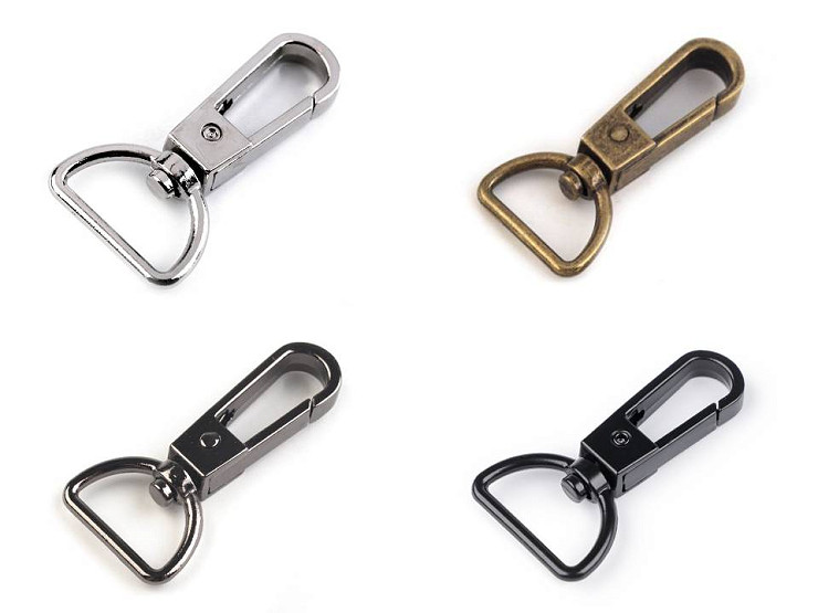 Mousqueton métallique pour sangle de 20 mm