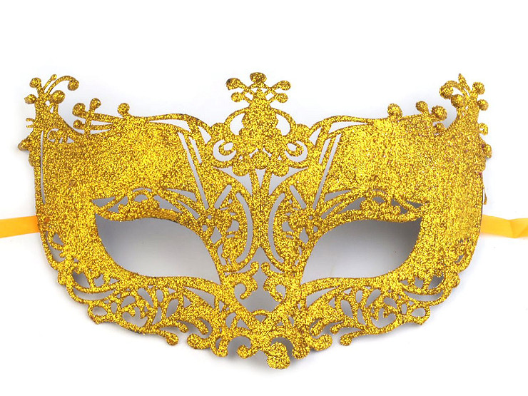 Karnevalová maska - škraboška s glitrami