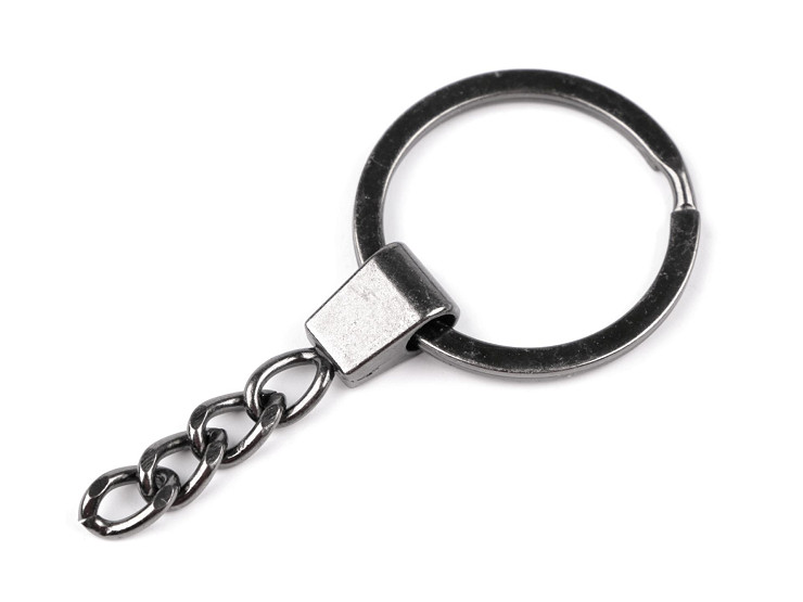 Anello porta-chiavi, con catenina, Ø 30 mm