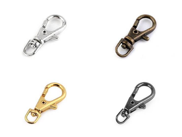 Mousqueton métallique pour sangle de 4 mm