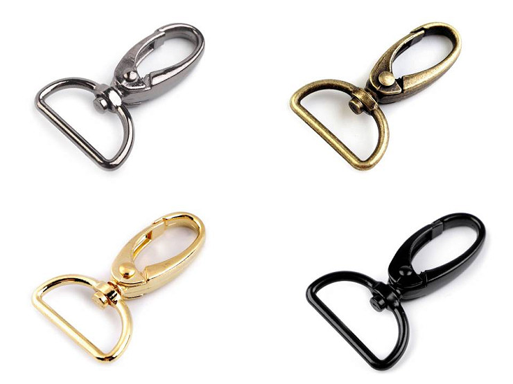 Metal Swivel Snap Hook / Carabiner, fits 25 mm strap
