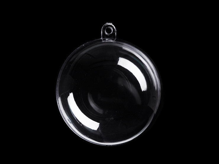 Clear Plastic Fillable Ball Ornament Ø7 cm