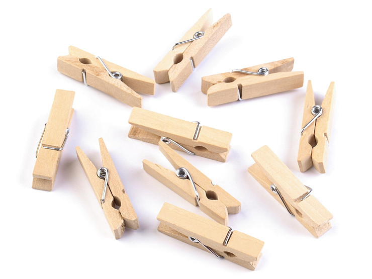 10 mollette rotonde in legno Vintage Primitive lunghe 4 - Italia