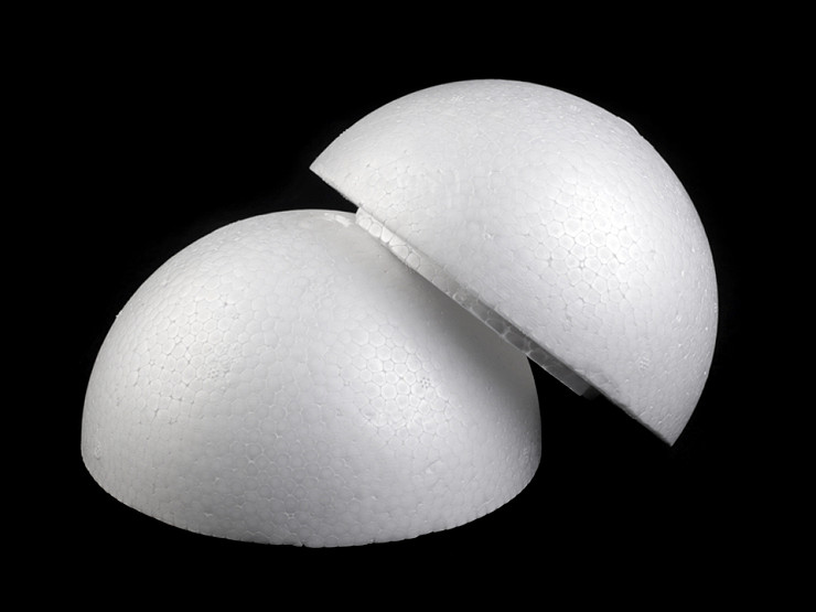 Polisztirol gömb kétrészes, üreges Ø14,5 cm
