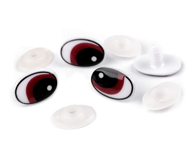 Plastic Cartoon Toy Eyes with Washer 14x22 mm