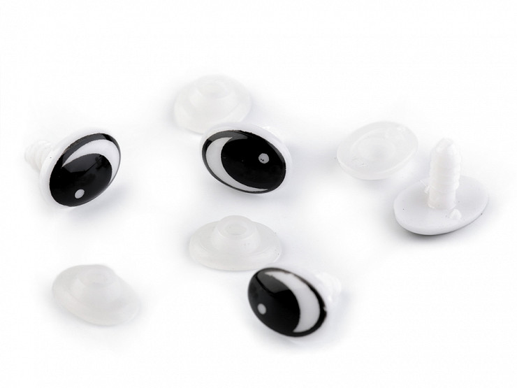 Plastic Cartoon Toy Eyes with Washer 11x15 mm
