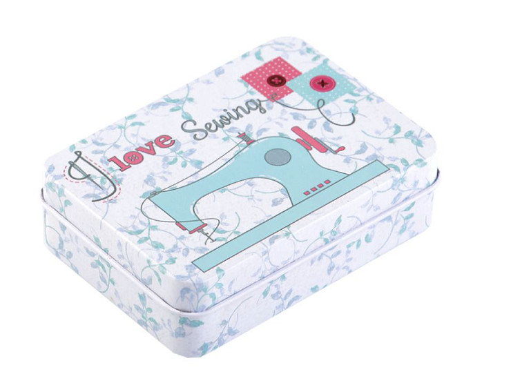 Tin Box Sewing Container