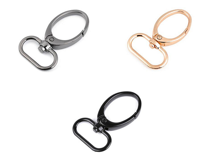 Fém forgós karabíner 25 mm-es befűző