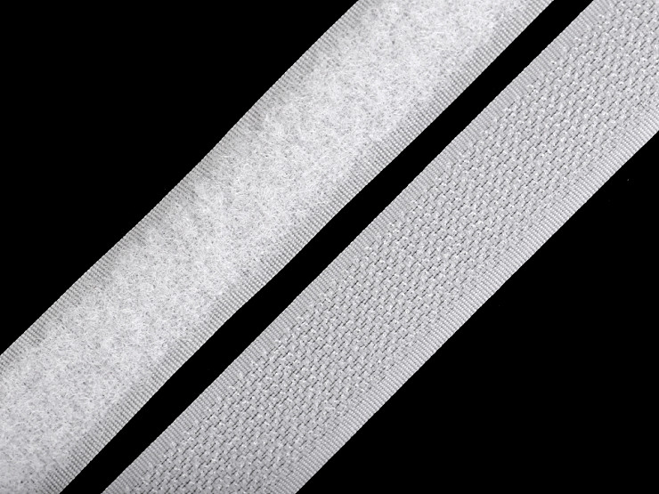 Klettverschluss Haken + Schlaufen Breite 20 mm weiß