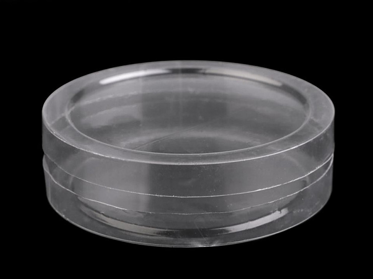 Clear Round Plastic Box / Container with Lid Ø94 mm