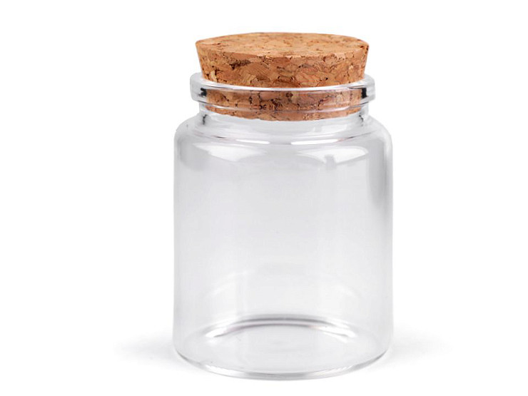 Glass Vials Mini Glass Jars with Cork 46x65 mm 6 vial