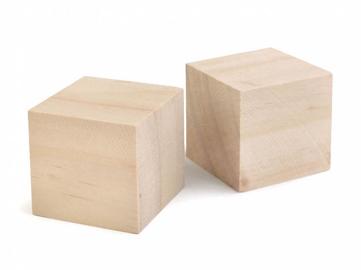 Dřevěná kostka - polotovar k dotvoření 4x4 cm