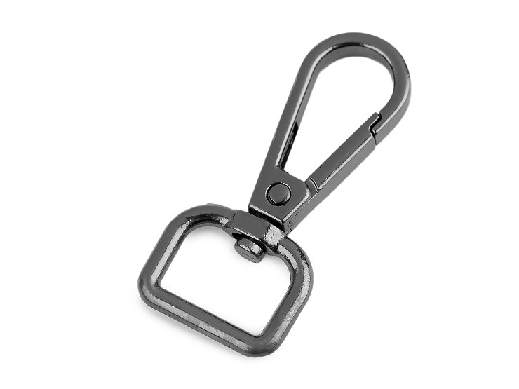 Kovová karabina otočná, průvlek 15 mm