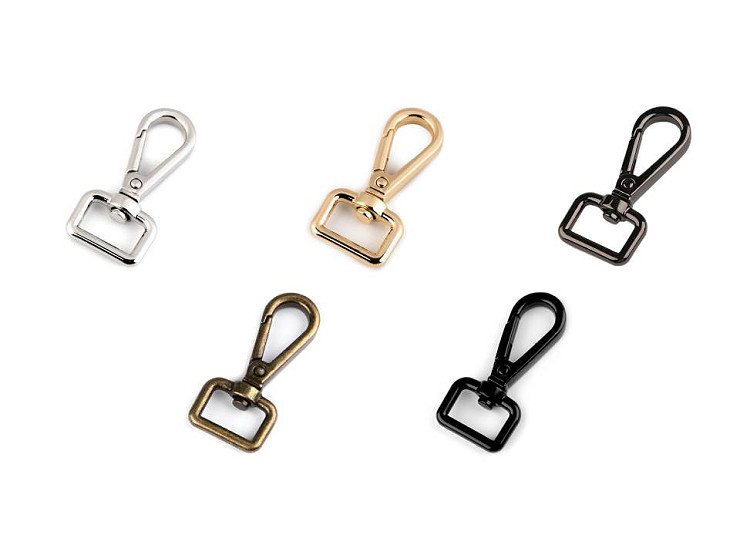 Metal Snap Swivel Hook / Carabiner, fits 15 mm strap