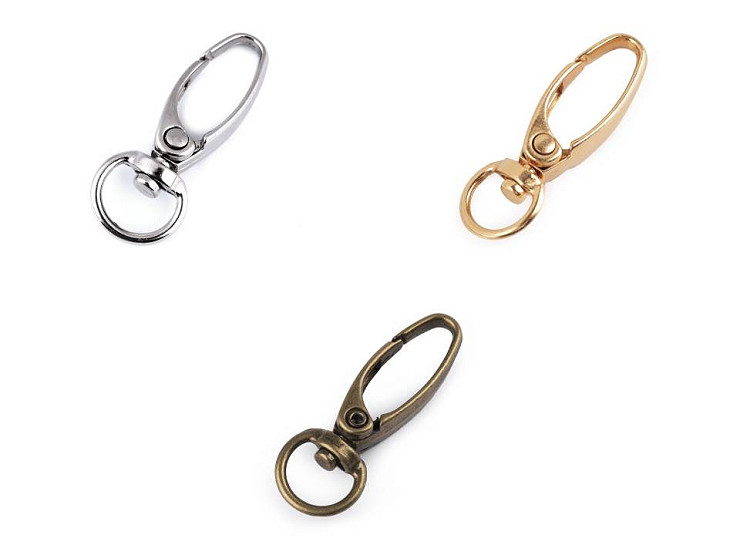 Mosquetón giratorio metálico, compatible con correas de 9 mm