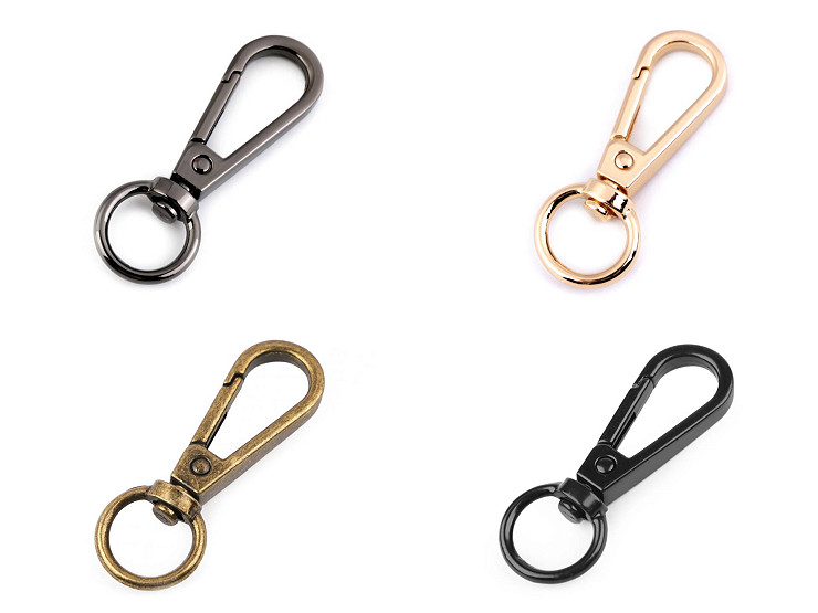 Mosquetón giratorio metálico, compatible con correas de 12 mm