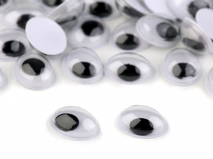 Oczy plastikowe owalne 8x10 mm