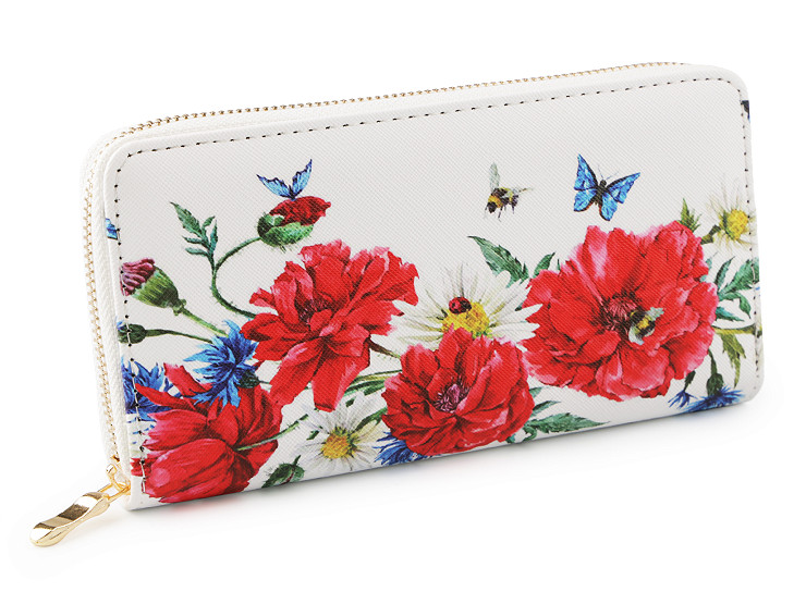 Dámska peňaženka kvety 10x19 cm