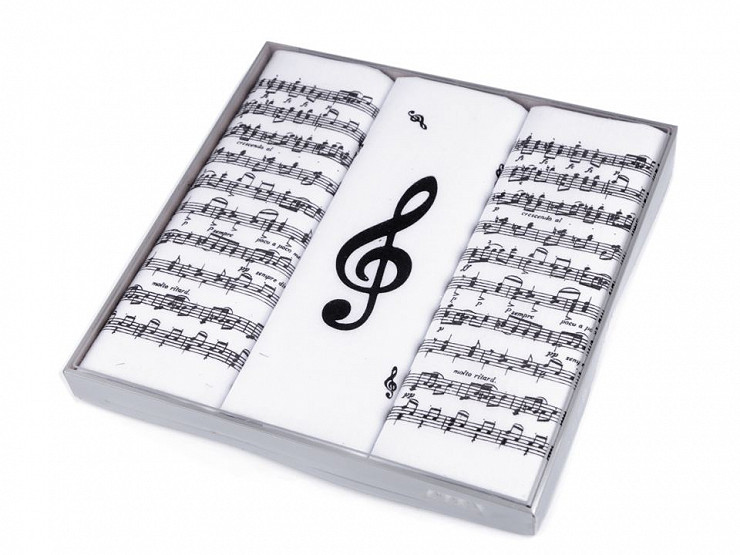 Men's Handkerchief Gift Set Music Notes