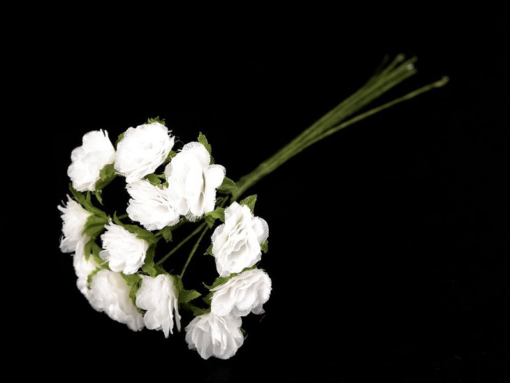 Blume auf Draht / Halbprodukt zum Arrangieren Ø10-15 mm