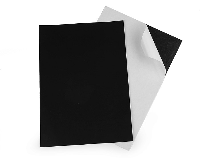 Feuille Aimantée Autocollante A4 Noire – Neuf, Marque MegaCrea DIY