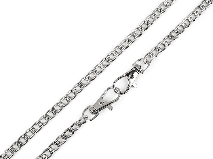 Верижка за чанта с релефен дизайн, с карабинер, дължина 120 см