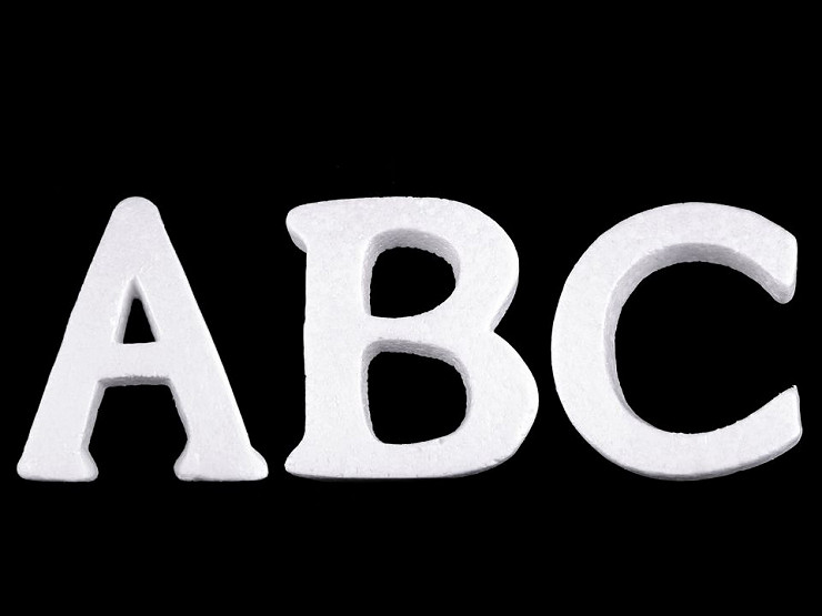 3D písmená abecedy polystyrén