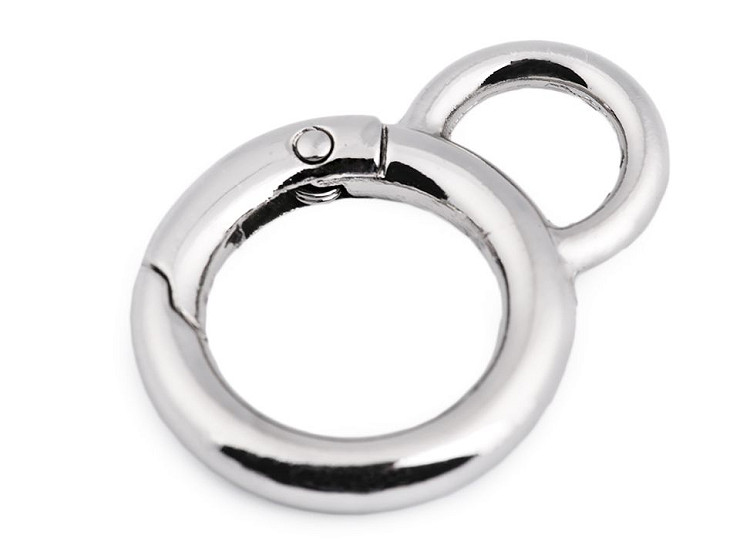 Karabiner Ring mit Öse für Handtaschen, Ø 19 mm