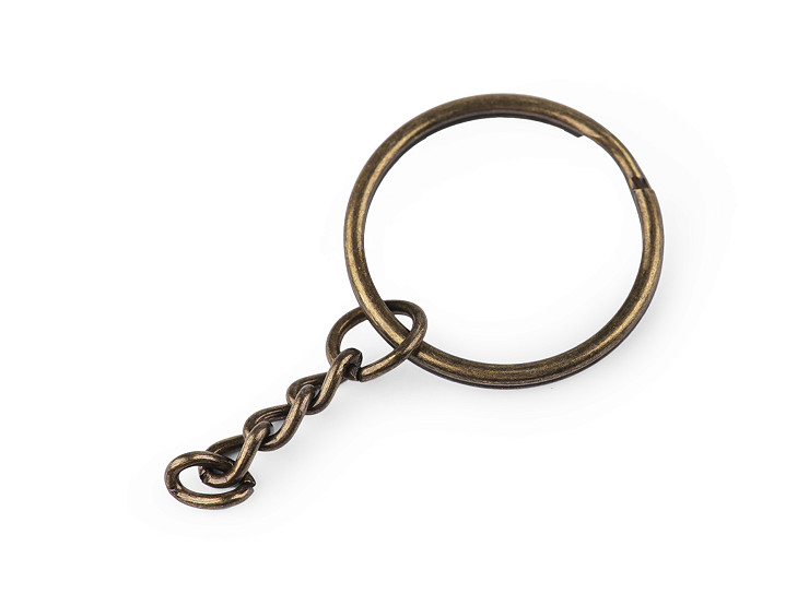 Inel metalic pentru chei cu lanț, Ø25 mm