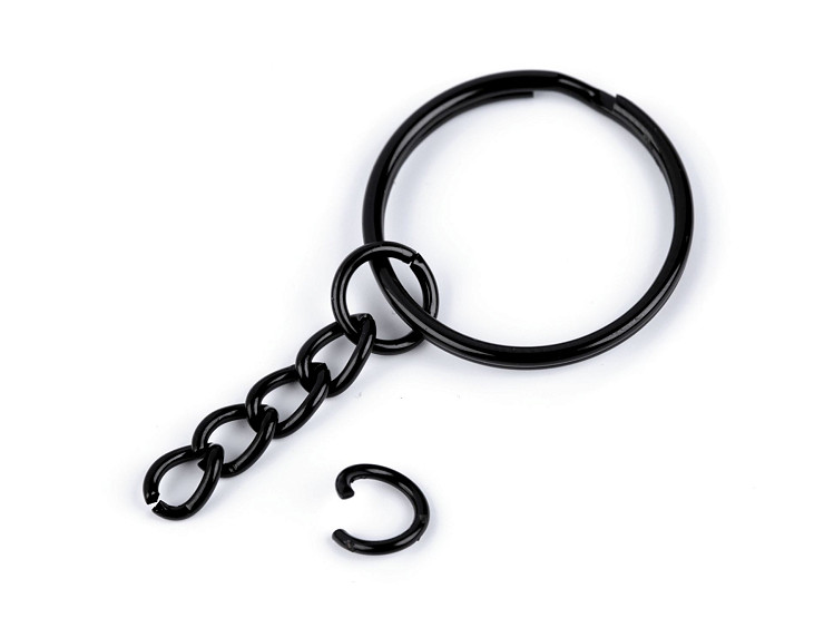 Keychain Split Ring with Chain Ø25 mm 