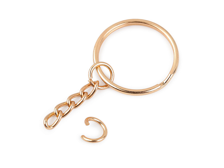 Keychain Split Ring with Chain Ø25 mm 