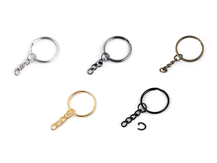 Keychain Jump Ring with Chain Ø25 mm 