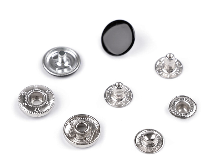 Bottoni automatici in metallo, Ø 15 mm