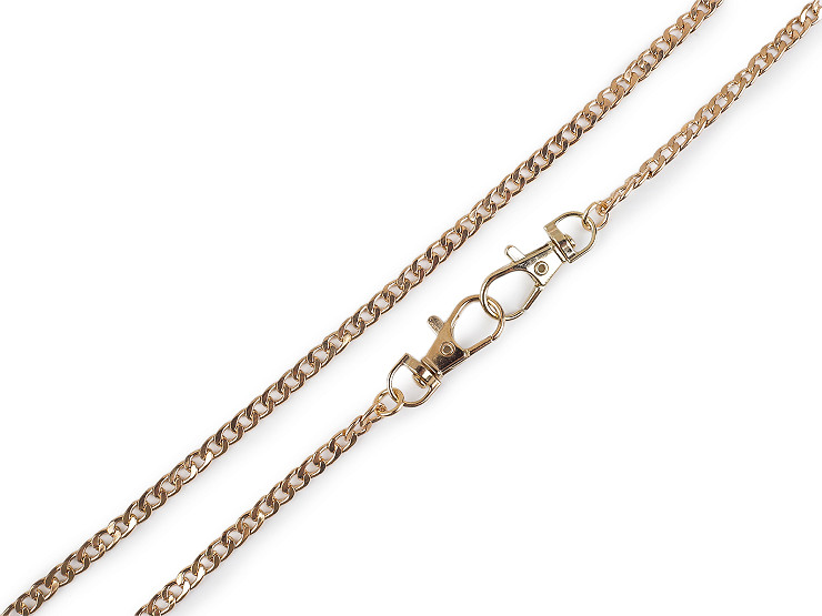 Плоска верижка за чанта с карабинер с дължина 117 см