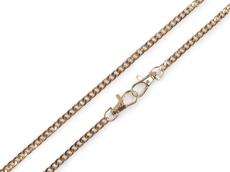 Плоска верижка за дамски чанти с карабина, дължина 120 см