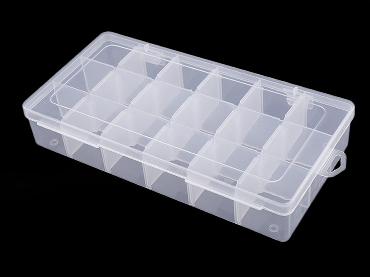 Plastic Storage Box Organizer / Case 12.5x23x4 cm