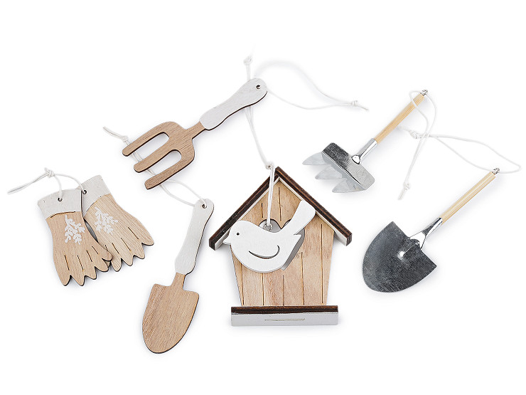 Dekoracja narzędzia ogrodowe 6 sztuk