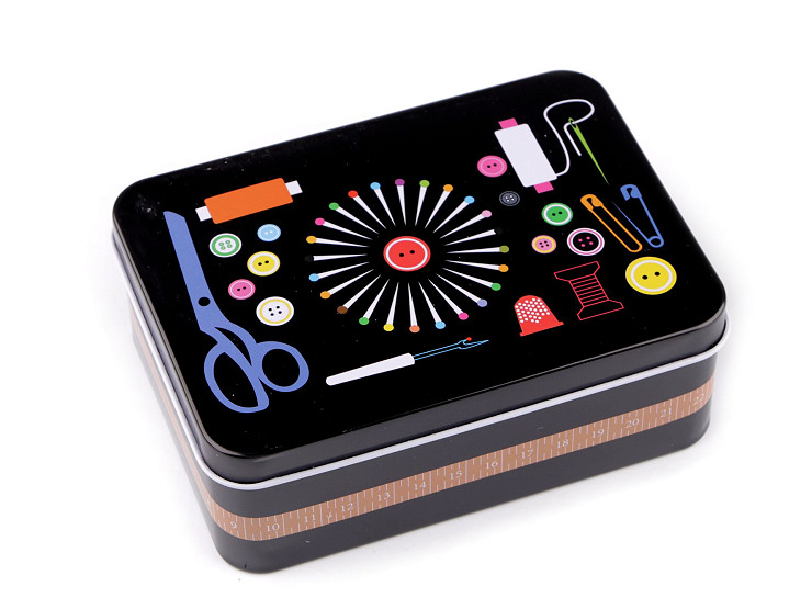 Caja de lata para costurero