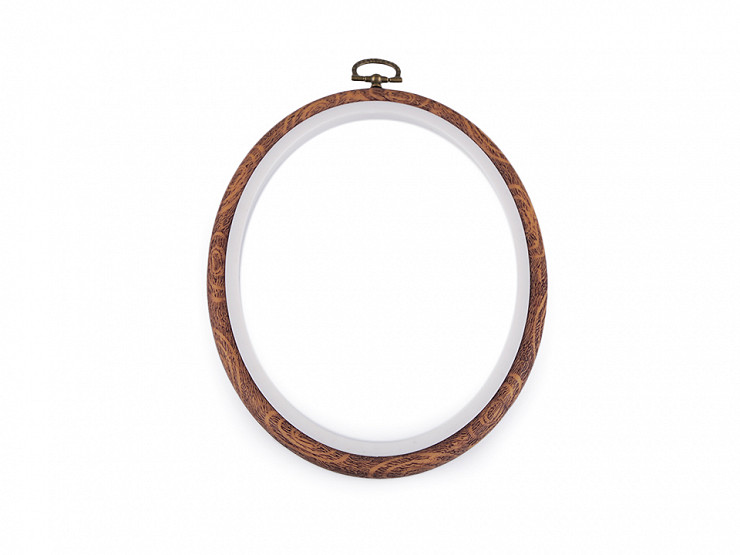 Cross Stitch / Embroidery Oval Frame to Hang 13.5x17.5 cm
