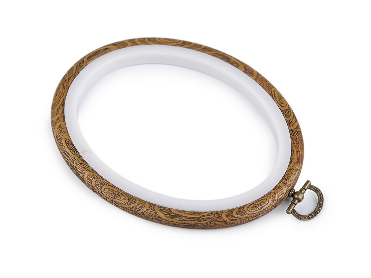 Vyšívací ovál / rámeček k zavěšení 11x13,5 cm