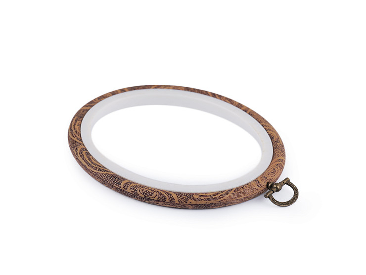 Telaio ovale per punto croce/ricamo, da appendere, dimensioni: 11 x 13,5 cm