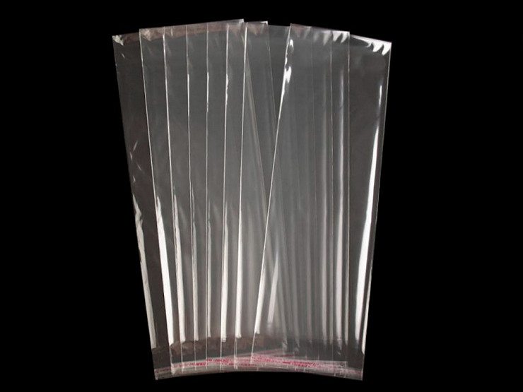 Clear Plastic Self-adhesive Seal Bags 13x38 cm