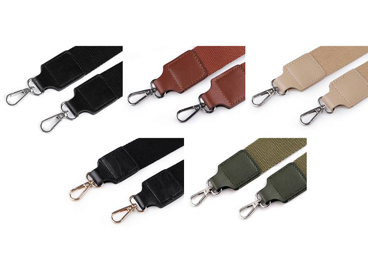 Ucho do torby tekstylne z karabińczykami szerokość 3,8 cm